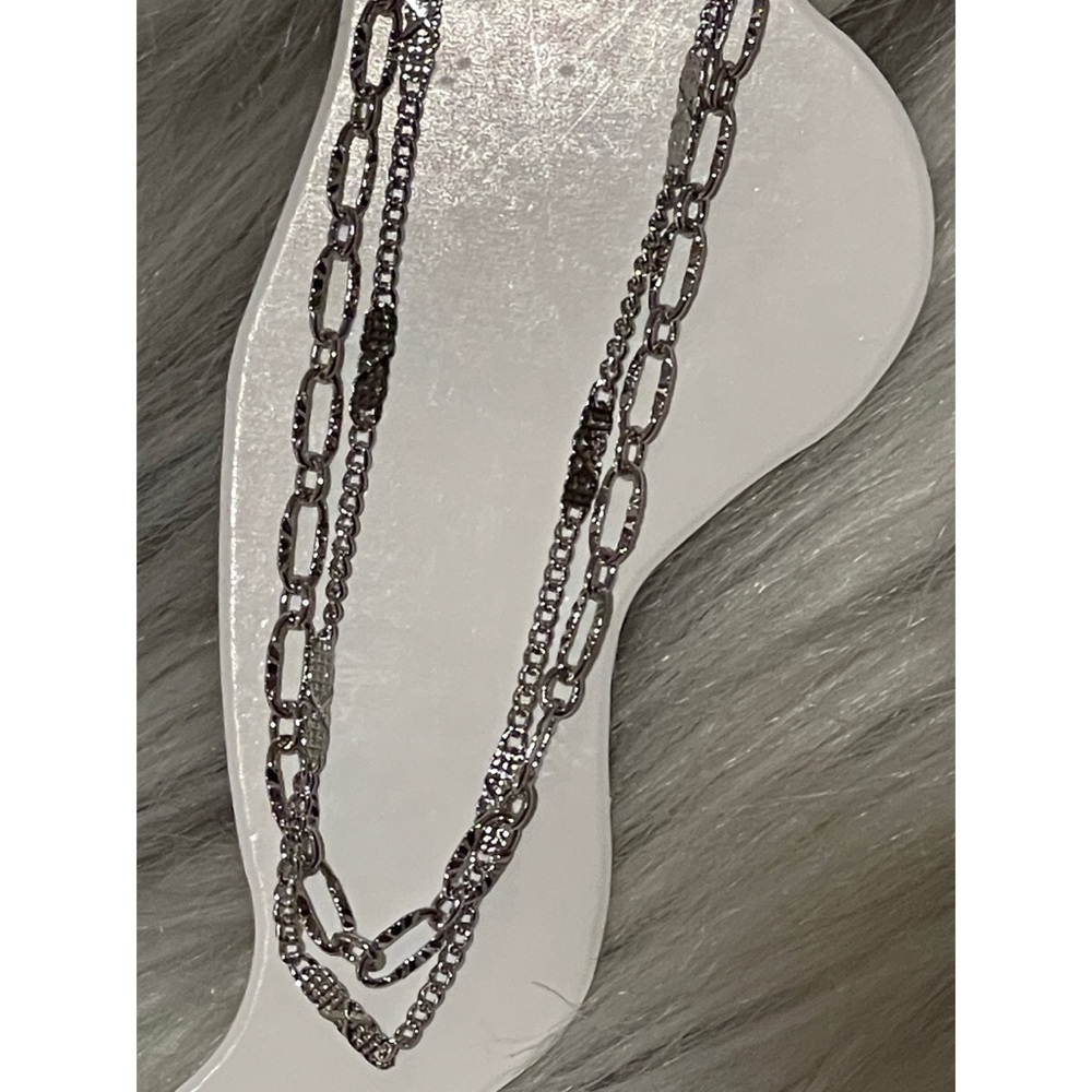 💖 Mismatched-Chain Anklet in Silver • 3 Anklets for $15! 💖